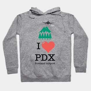 I Love/Like PDX Portland airport Hoodie